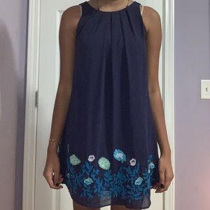 navy floral dress
